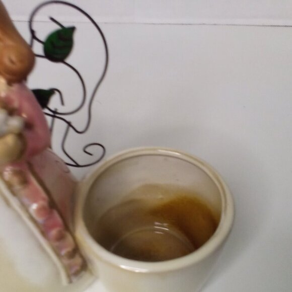 Ceramic Angel Tealight Candle Holder Glazed 6" Tall - Picture 10 of 12